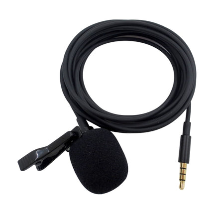 ZS0154 Recording Clip-on Collar Tie Mobile Phone Lavalier Microphone, Cable length: 1.2m (Black)-garmade.com