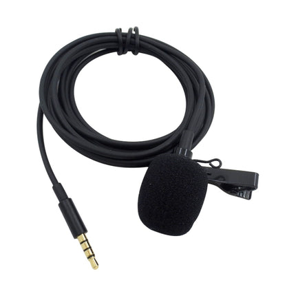 ZS0154 Recording Clip-on Collar Tie Mobile Phone Lavalier Microphone, Cable length: 2.5m (Black)-garmade.com