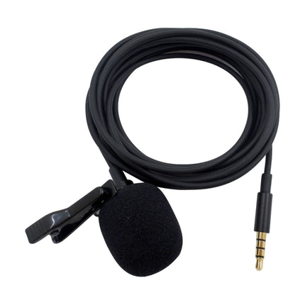 ZS0154 Recording Clip-on Collar Tie Mobile Phone Lavalier Microphone, Cable length: 2.5m (Black)-garmade.com