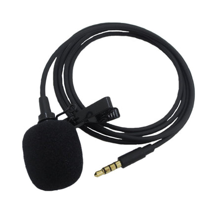 ZS0154 Recording Clip-on Collar Tie Mobile Phone Lavalier Microphone, Cable length: 2.5m (Black)-garmade.com