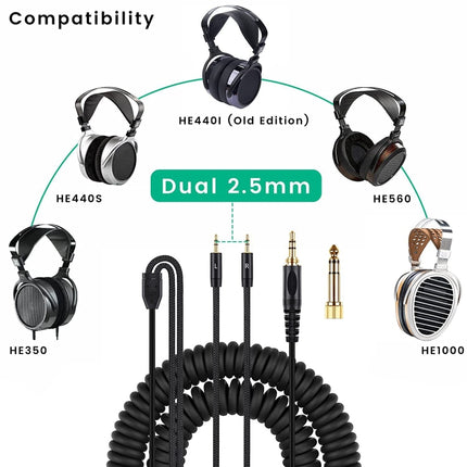 ZS0228 Headphone Audio Cable for HIFIMAN HE400i HE560 1000 (Black)-garmade.com