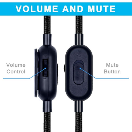 ZS0193 Headphone Audio Cable for Logitech Astro A10 A40 (Black)-garmade.com