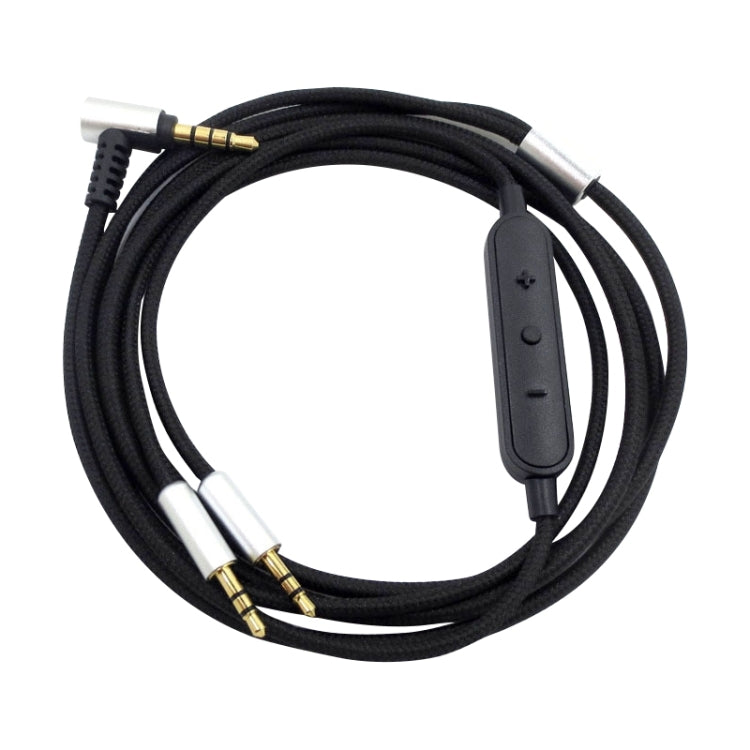 ZS0096 Wired Control Version Headphone Audio Cable for Sol Republic Master Tracks HD V8 V10 V12 X3 (Black)-garmade.com
