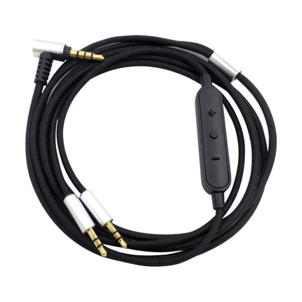 ZS0096 Wired Control Version Headphone Audio Cable for Sol Republic Master Tracks HD V8 V10 V12 X3 (Black)-garmade.com