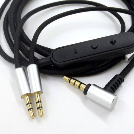 ZS0096 Wired Control Version Headphone Audio Cable for Sol Republic Master Tracks HD V8 V10 V12 X3 (Black)-garmade.com