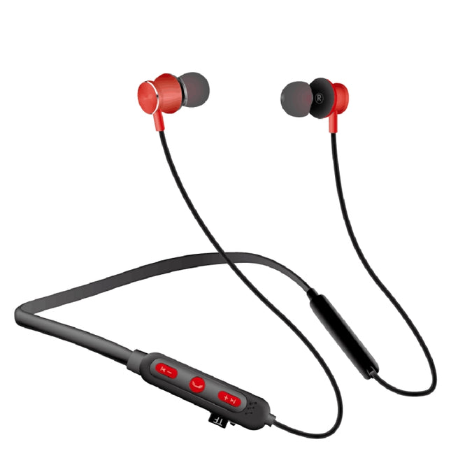 MG-G24 Bluetooth 4.2 Sport Wireless Bluetooth Earphone, Support Card(Black Red)-garmade.com