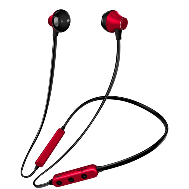 MG-G18 Bluetooth 4.2 Sport Wireless Bluetooth Earphone, Support Card (Black Red)-garmade.com