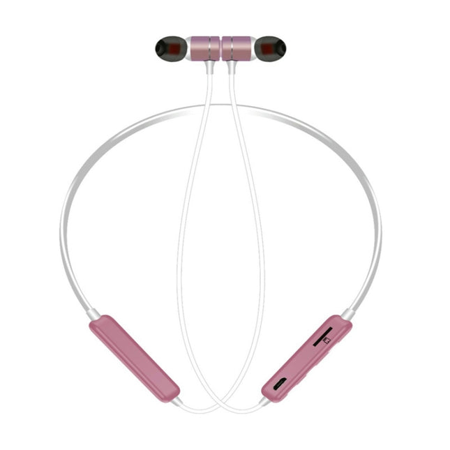 MG-G17 Bluetooth 4.2 Sport Wireless Bluetooth Earphone, Support Card(Pink)-garmade.com