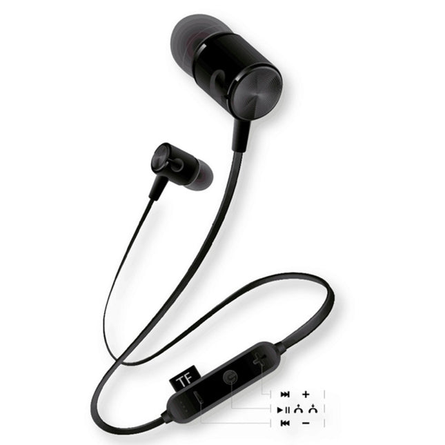 MG-G20 Bluetooth 4.2 Sport Wireless Bluetooth Earphone, Support Card(Black)-garmade.com