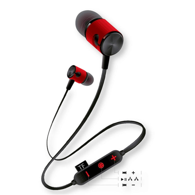 MG-G20 Bluetooth 4.2 Sport Wireless Bluetooth Earphone, Support Card(Red)-garmade.com