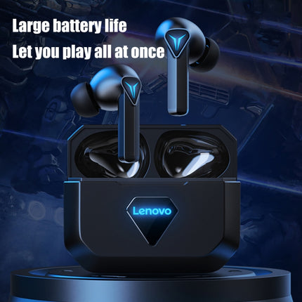 Lenovo LivePods GM6 Wireless Bluetooth 5.0 TWS Gaming Earphones with Charging Box (Black)-garmade.com
