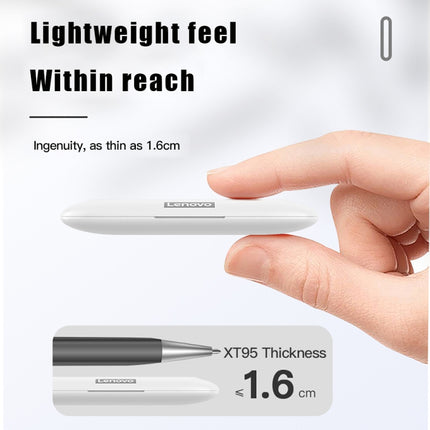 Lenovo LivePods XT95 Ultra-thin Portable Wireless Bluetooth 5.0 Earphones with Charging Box (Black)-garmade.com
