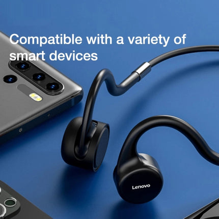 Lenovo X5 IPX8 Waterproof Bluetooth 5.0 Bone Conduction Wireless Earphones, Built-in 8G Memory (Black)-garmade.com