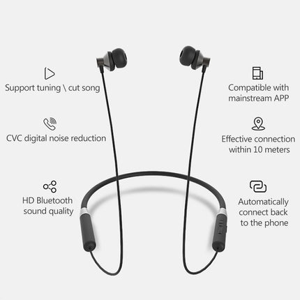 Original Lenovo HE05 Neck-Mounted Magnetic In-Ear Bluetooth Headset(Red)-garmade.com