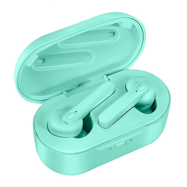 DT-5 IPX Waterproof Bluetooth 5.0 Wireless Bluetooth Earphone with Magnetic Charging Box, Support Call & Power Bank Function(Green)-garmade.com