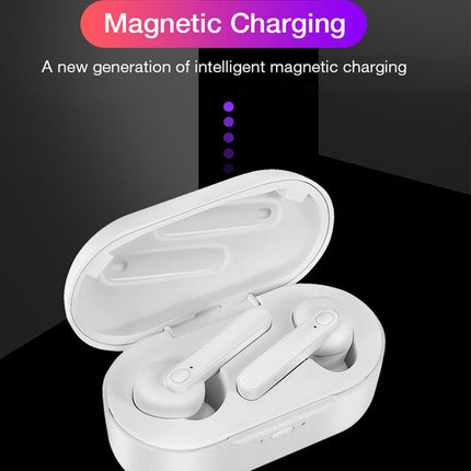DT-5 IPX Waterproof Bluetooth 5.0 Wireless Bluetooth Earphone with Magnetic Charging Box, Support Call & Power Bank Function(Green)-garmade.com