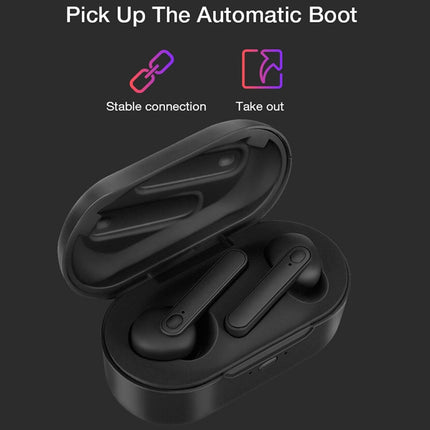 DT-5 IPX Waterproof Bluetooth 5.0 Wireless Bluetooth Earphone with Magnetic Charging Box, Support Call & Power Bank Function(White)-garmade.com