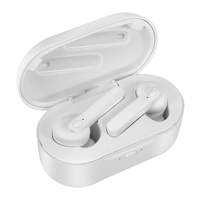 DT-5 IPX Waterproof Bluetooth 5.0 Wireless Bluetooth Earphone with Magnetic Charging Box, Support Call & Power Bank Function(White)-garmade.com
