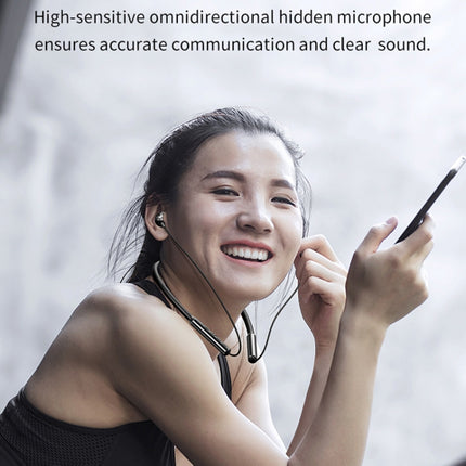 ROCK B5 Neck-mounted Magnetic Sports Bluetooth Earphone, Support Call & Wire Control-garmade.com