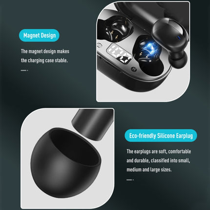 ROCK EB62 TWS Mini Bluetooth Earphone with Magnetic Charging Box, Support LED Power Digital Display & Call-garmade.com