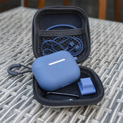 For AirPods Pro 5 in 1 Silicone Earphone Protective Case + Earphone Bag + Earphones Buckle + Hook + Anti-lost Rope Set(Blue)-garmade.com