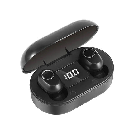 DT-13 Wireless Two Ear Bluetooth Headset Supports Touch & Smart Magnetic Charging(Black)-garmade.com