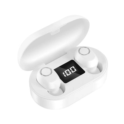 DT-13 Wireless Two Ear Bluetooth Headset Supports Touch & Smart Magnetic Charging(White)-garmade.com