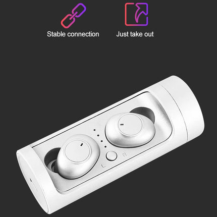 DT-15 Wireless Two Ear Bluetooth Headset Supports Touch & Smart Magnetic Charging & Power On Automatic Pairing (Gold)-garmade.com