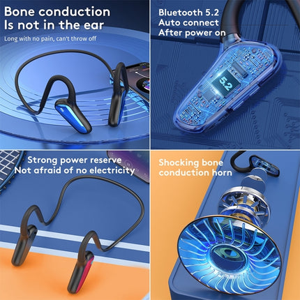 M-D8 IPX5 Waterproof Bone Passage Bluetooth Hanging Ear Wireless Earphone (Red)-garmade.com