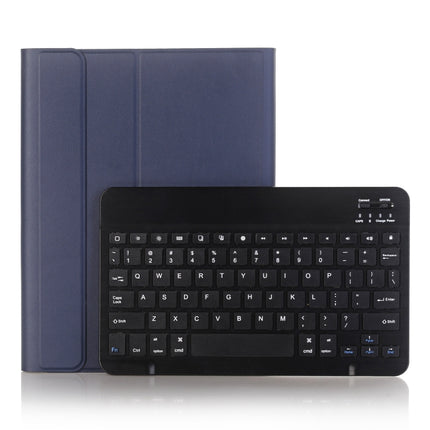 A09B Bluetooth 3.0 Ultra-thin ABS Detachable Bluetooth Keyboard Leather Tablet Case for iPad Air / Pro 10.5 inch (2019), with Pen Slot & Holder (Dark Blue)-garmade.com