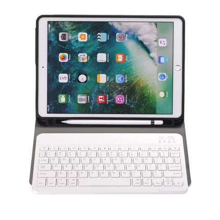 A09B Bluetooth 3.0 Ultra-thin ABS Detachable Bluetooth Keyboard Leather Tablet Case for iPad Air / Pro 10.5 inch (2019), with Pen Slot & Holder (Gold)-garmade.com