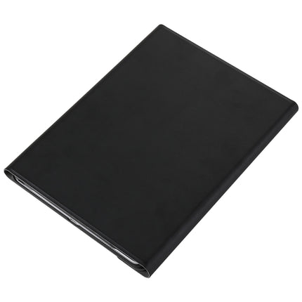 A11 Bluetooth 3.0 Ultra-thin ABS Detachable Bluetooth Keyboard Leather Tablet Case for iPad Pro 11 inch （2018）, with Holder (Black)-garmade.com