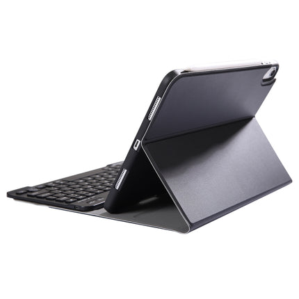 A11B Bluetooth 3.0 Ultra-thin ABS Detachable Bluetooth Keyboard Leather Tablet Case for iPad Pro 11 inch （2018）, with Pen Slot & Holder (Black)-garmade.com