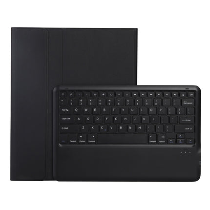 A12B Bluetooth 3.0 Ultra-thin Detachable Bluetooth Keyboard Leather Tablet Case for iPad Pro 12.9 inch （2018）, with Pen Slot & Holder(Black)-garmade.com