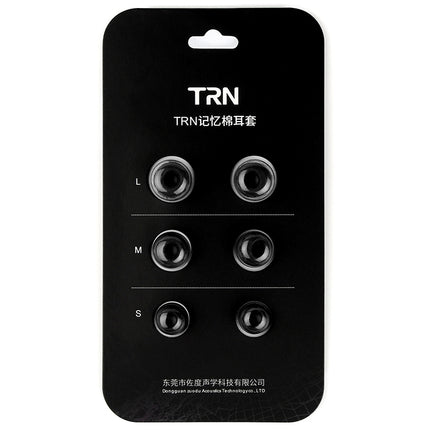TRN Earphone Silicone Memory Foam Earplug(Black)-garmade.com