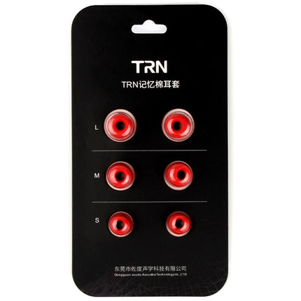TRN Earphone Silicone Memory Foam Earplug(Red)-garmade.com