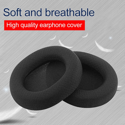 1 Pair Leather Sponge Protective Case for Steelseries Arctis 3 Pro / Ice 5 / Ice 7 Headphone(Black Montage)-garmade.com