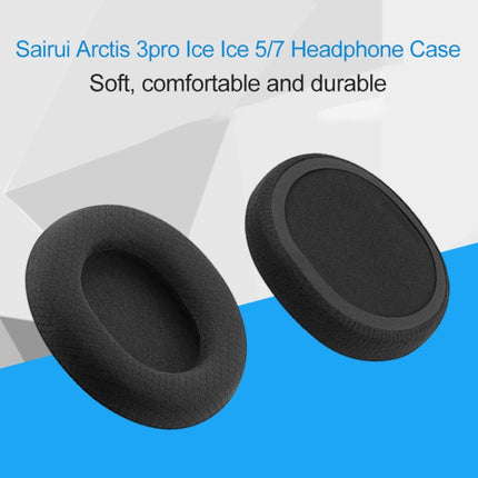 1 Pair Leather Sponge Protective Case for Steelseries Arctis 3 Pro / Ice 5 / Ice 7 Headphone (Grey)-garmade.com