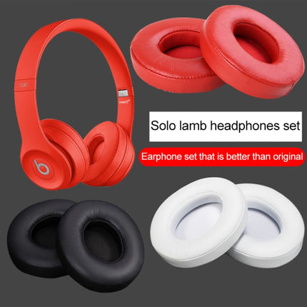 1 Pair Leather Headphone Protective Case for Beats Solo2.0 / Solo3.0, Wireless Version(Black)-garmade.com