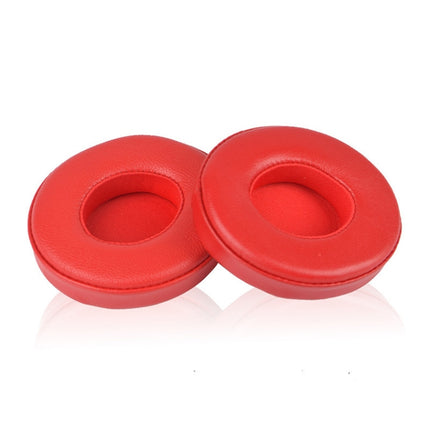 1 Pair Leather Headphone Protective Case for Beats Solo2.0 / Solo3.0, Wireless Version (Red)-garmade.com