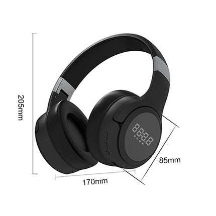 ZEALOT B28 Folding Headband Bluetooth Stereo Music Headset with Display (Black Blue)-garmade.com