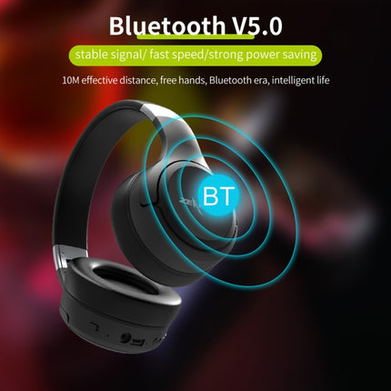 ZEALOT B28 Folding Headband Bluetooth Stereo Music Headset with Display (Dark Green)-garmade.com