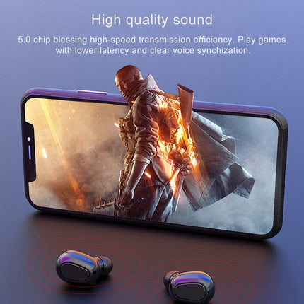 L21 9D Sound Effect Bluetooth 5.0 Wireless Bluetooth Earphone with Charging Box, Support for HD Calls (Pink)-garmade.com