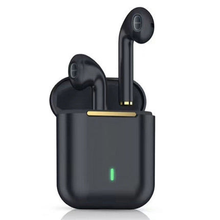 J18 Bluetooth 5.0 TWS Wireless Binaural Bluetooth Earphone with Charging Box(Black)-garmade.com