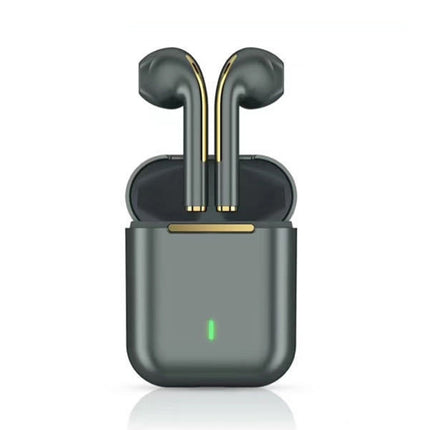 J18 Bluetooth 5.0 TWS Wireless Binaural Bluetooth Earphone with Charging Box(Green)-garmade.com