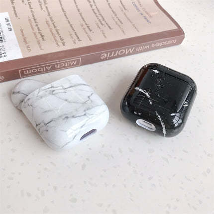Marble Pattern Wireless Earphones Charging Box Protective Case for Apple AirPods 1/2-garmade.com