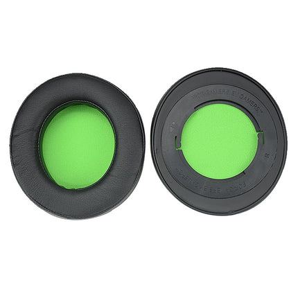 2 PCS For Razer Kraken 7.1 V2 Pro Headphone Cushion Sponge Green Net Cover Earmuffs Replacement Earpads-garmade.com