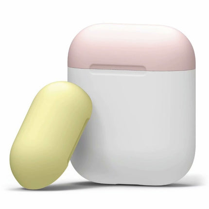 Three Color Dropproof Wireless Earphones Charging Box Protective Case for Apple AirPods 1/2 (Yellow Pink White)-garmade.com