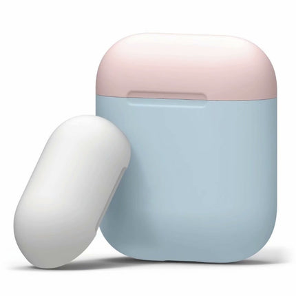 Three Color Dropproof Wireless Earphones Charging Box Protective Case for Apple AirPods 1/2 (White Pink Blue)-garmade.com