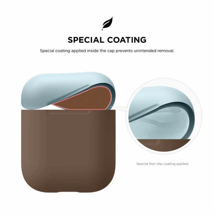 Three Color Dropproof Wireless Earphones Charging Box Protective Case for Apple AirPods 1/2 (Grey Orange Dark Blue)-garmade.com
